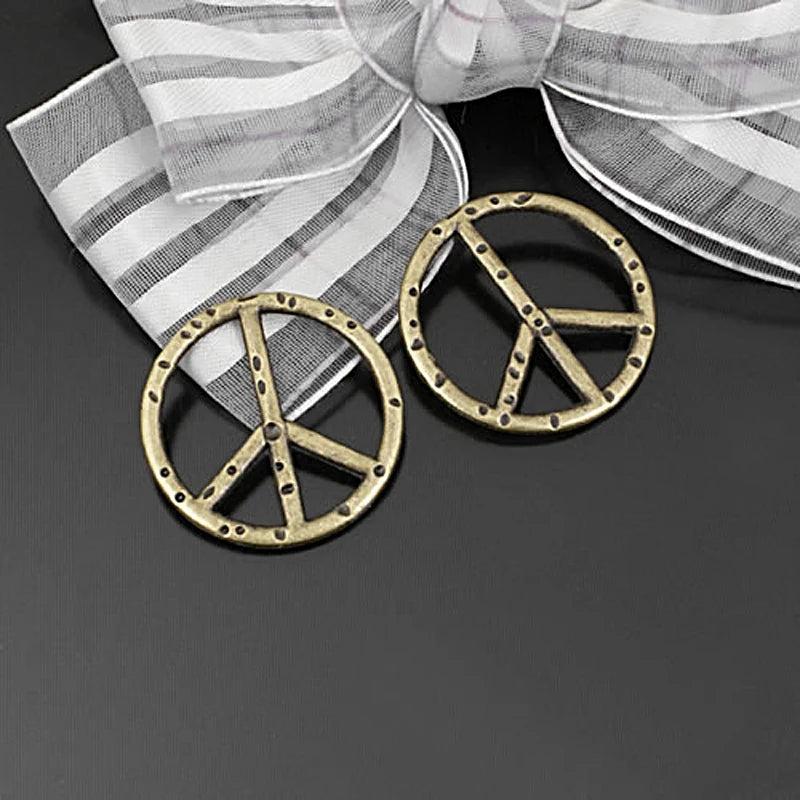 20PCS 25MM Peace Symbol Charms Pendants Jewelry Making DIY Findings