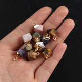 3Pcs Turquoise Quartz Crystal Pendant Charms DIY Jewelry Findings