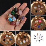 3Pcs Turquoise Quartz Crystal Pendant Charms DIY Jewelry Findings