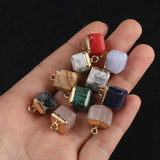 3Pcs Turquoise Quartz Crystal Pendant Charms DIY Jewelry Findings