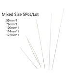 5Pcs Beading Needles Curved Stainless Steel Tools For Threading Jewelry Making