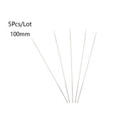 5Pcs Beading Needles Curved Stainless Steel Tools For Threading Jewelry Making