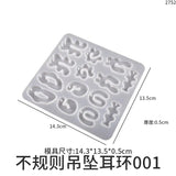 Irregular Geometric Earring Pendant Silicone Mold for DIY Charms