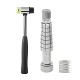 Ring Sizer Expander Stick with Rubber Hammer, Jewelry Tools for Ring Enlargement