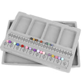 Gray Flocked Bead Board Bracelet Organizer Jewelry Making Tray