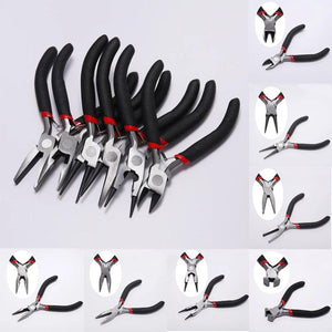Jewelry Mini Diagonal Round Bent Long Needle Pliers