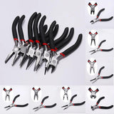 Jewelry Mini Diagonal Round Bent Long Needle Pliers