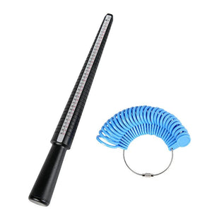 Plastic Ring Sizer Mandrel Stick Finger Gauge Kit Jewelry Tools Set