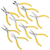 Yellow Pink Handle Anti-slip Splicing Fixing Jewelry Pliers Tools Kit