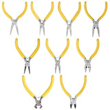 Yellow Pink Handle Anti-slip Splicing Fixing Jewelry Pliers Tools Kit