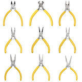 Yellow Pink Handle Anti-slip Splicing Fixing Jewelry Pliers Tools Kit