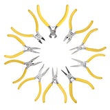Yellow Pink Handle Anti-slip Splicing Fixing Jewelry Pliers Tools Kit