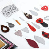 19Pcs Earring Cutting Dies DIY Leather Teardrop Leaf Die-Cut Molds