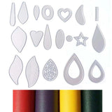 19Pcs Earring Cutting Dies DIY Leather Teardrop Leaf Die-Cut Molds
