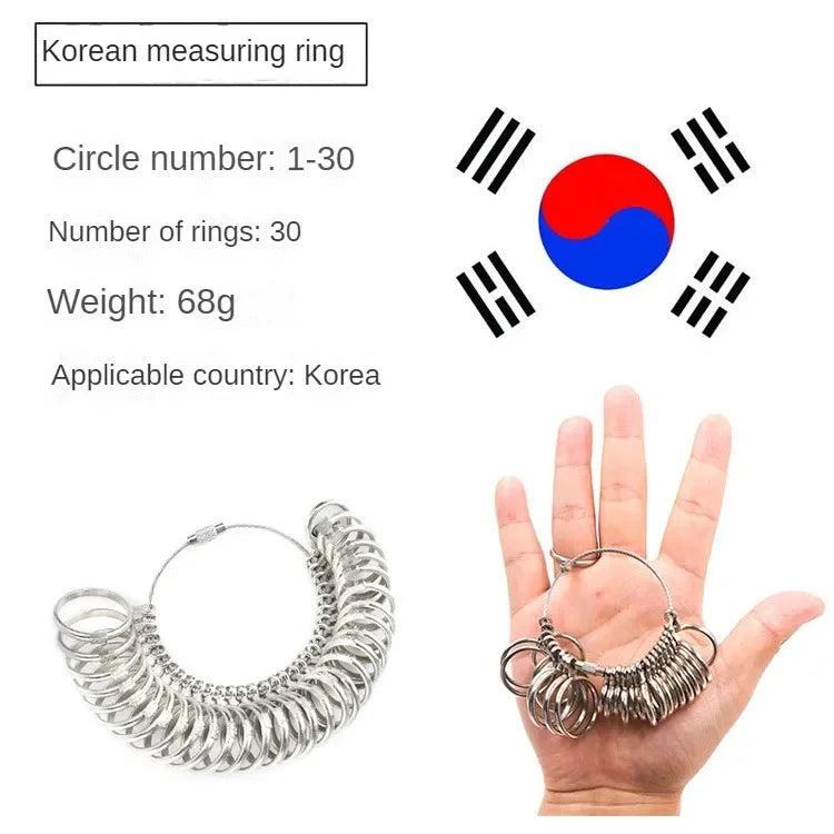 Aluminum Alloy Ring Gauges Sizer Meter Hand Loop Jewellery Measurement Tool