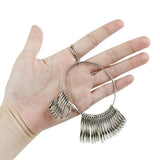 Aluminum Alloy Ring Gauges Sizer Meter Hand Loop Jewellery Measurement Tool