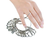 Aluminum Alloy Ring Gauges Sizer Meter Hand Loop Jewellery Measurement Tool