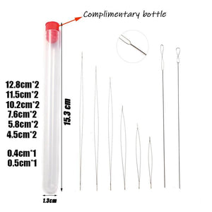 12Pcs Big Eye Beading Needles Collapsible Beading Pins DIY Jewelry Making Tool