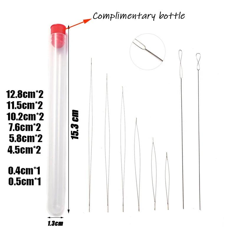 12Pcs Big Eye Beading Needles Collapsible Beading Pins DIY Jewelry Making Tool
