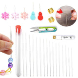 12Pcs Big Eye Beading Needles Collapsible Beading Pins DIY Jewelry Making Tool