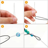 12Pcs Big Eye Beading Needles Collapsible Beading Pins DIY Jewelry Making Tool