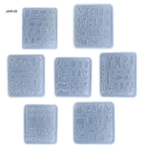 Bowknot Star Tennis Shape Silicone Mold Card Accessory Resin Mold DIY Craft Tool