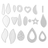 19Pcs Earring Cutting Dies for DIY Earring Making Teardrop Leaf Die-Cut Leather