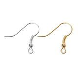 100Pcs Silver Earring Hooks Hypo-allergenic Jewelry Findings
