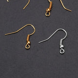 100Pcs Silver Earring Hooks Hypo-allergenic Jewelry Findings