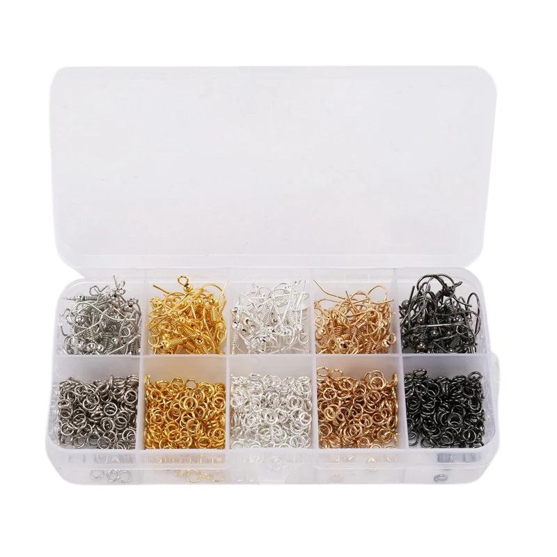 1150Pcs Jump Rings & Earring Hooks Kit for Jewelry Making