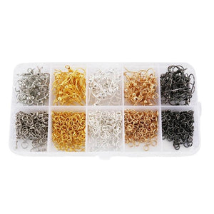 1150Pcs Jump Rings & Earring Hooks Kit for Jewelry Making
