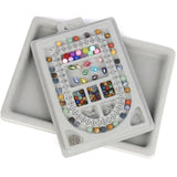 Gray Flocked Bead Board Organizer Tray Craft Jewelry Making Tool