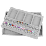 Gray Flocked Bead Board Organizer Tray Craft Jewelry Making Tool