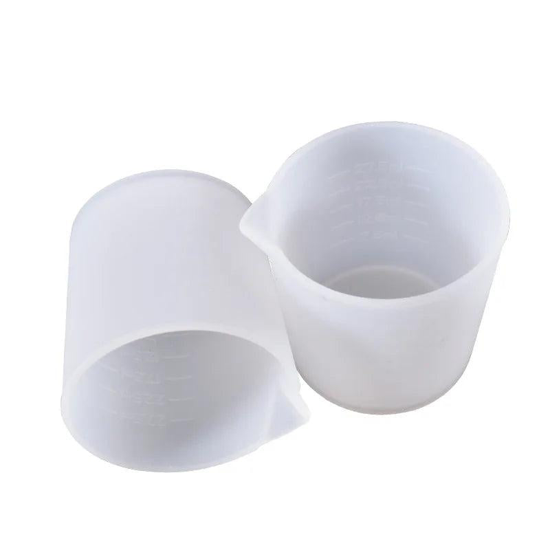 10pcs Crystal Silicone Measuring Cup 30ml With 2 Scale Resin Mold Tools