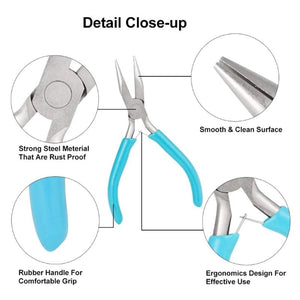 5 Pcs Jewelry Making Tools Pliers Kit for DIY Wire Wrapping Beading Crafts