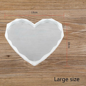 Heart Agate Coaster Resin Mold DIY Epoxy Crafts Silicone Mould Jewelry Making