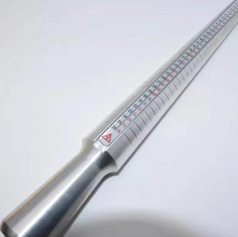 Silver Metal Ring Measuring Stick 4 Scale US JAPAN HK Tool