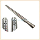 Silver Metal Ring Measuring Stick 4 Scale US JAPAN HK Tool