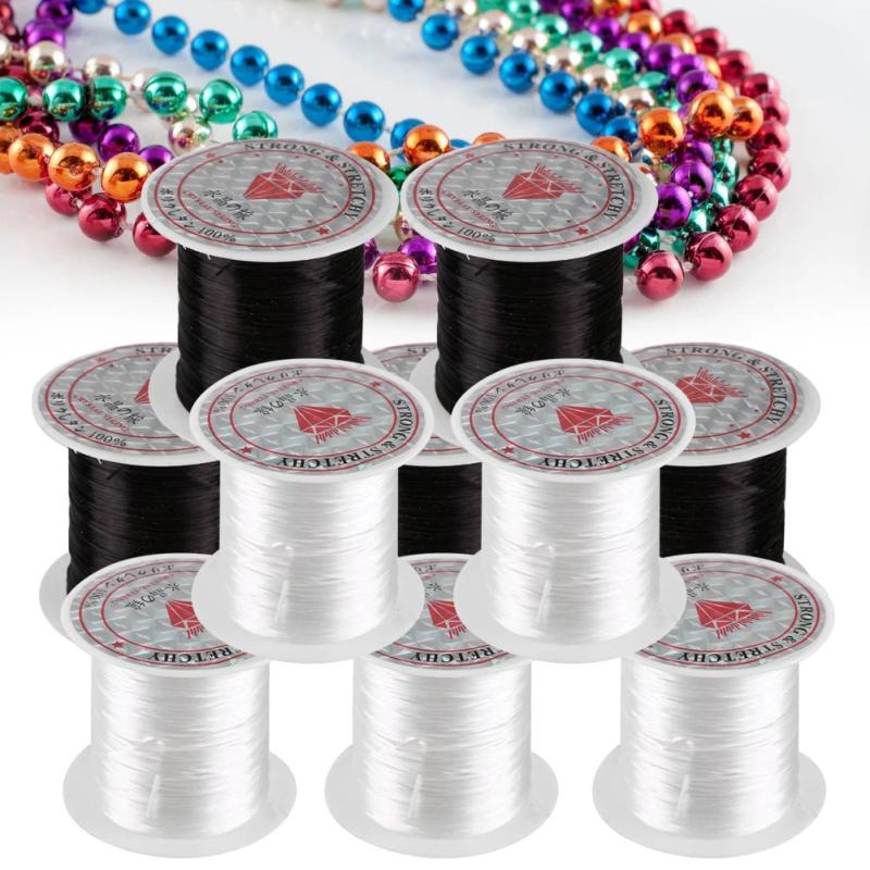 5 Rolls Elastic Stretchy String Wire DIY Beading Cords Jewelry Making Kit