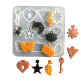 Silicone Mold Epoxy Resin Jewelry Making Heart Leaves Moon Charms Pendant Mould