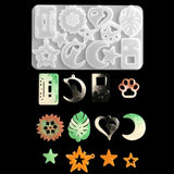 Silicone Mold Epoxy Resin Jewelry Making Heart Leaves Moon Charms Pendant Mould