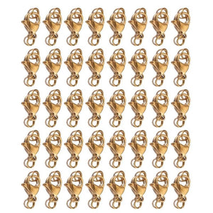 40Pcs Lobster Claw Clasp with Jump Rings for Jewelry Making