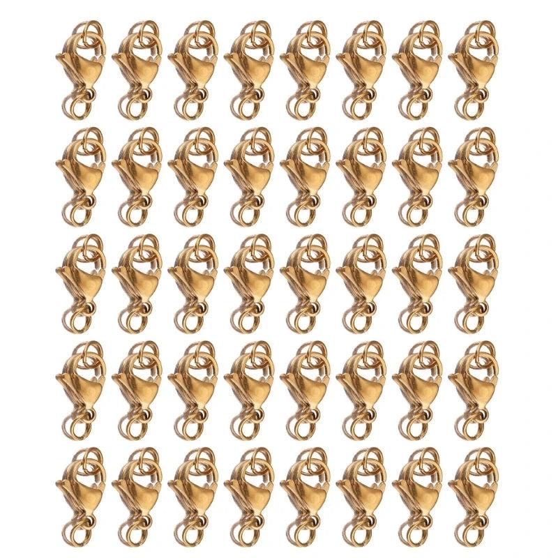 40Pcs Lobster Claw Clasp with Jump Rings for Jewelry Making