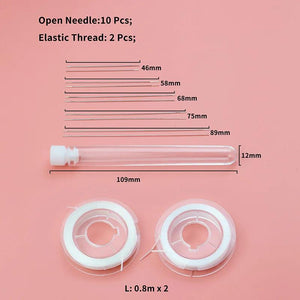 10Pcs Curved Beading Needles DIY Kit Stainless Steel Tools Jewelry Making