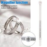 Ring Measuring Ruler With Magnifier Finger Coil Ring Sizing Tool