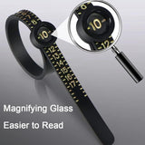 Ring Measuring Ruler With Magnifier Finger Coil Ring Sizing Tool