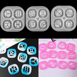 12 Constellation Crystal Epoxy Resin Mold DIY Jewelry Making Findings
