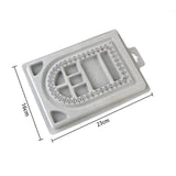 Gray Flocked Bead Board Bracelet Beading Organizer Jewelry Tray
