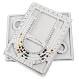 Gray Flocked Bead Board Bracelet Beading Organizer Jewelry Tray