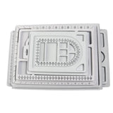 Gray Flocked Bead Board Bracelet Beading Organizer Jewelry Tray